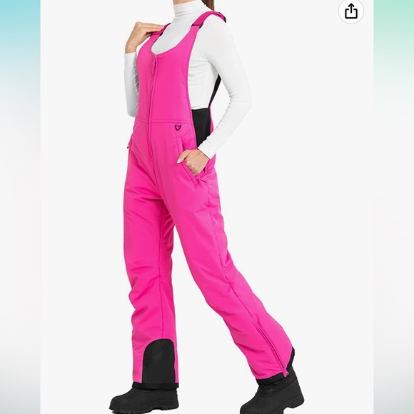 Pants & Jumpsuits Womens Pink Snowboarding Bib Poshmark